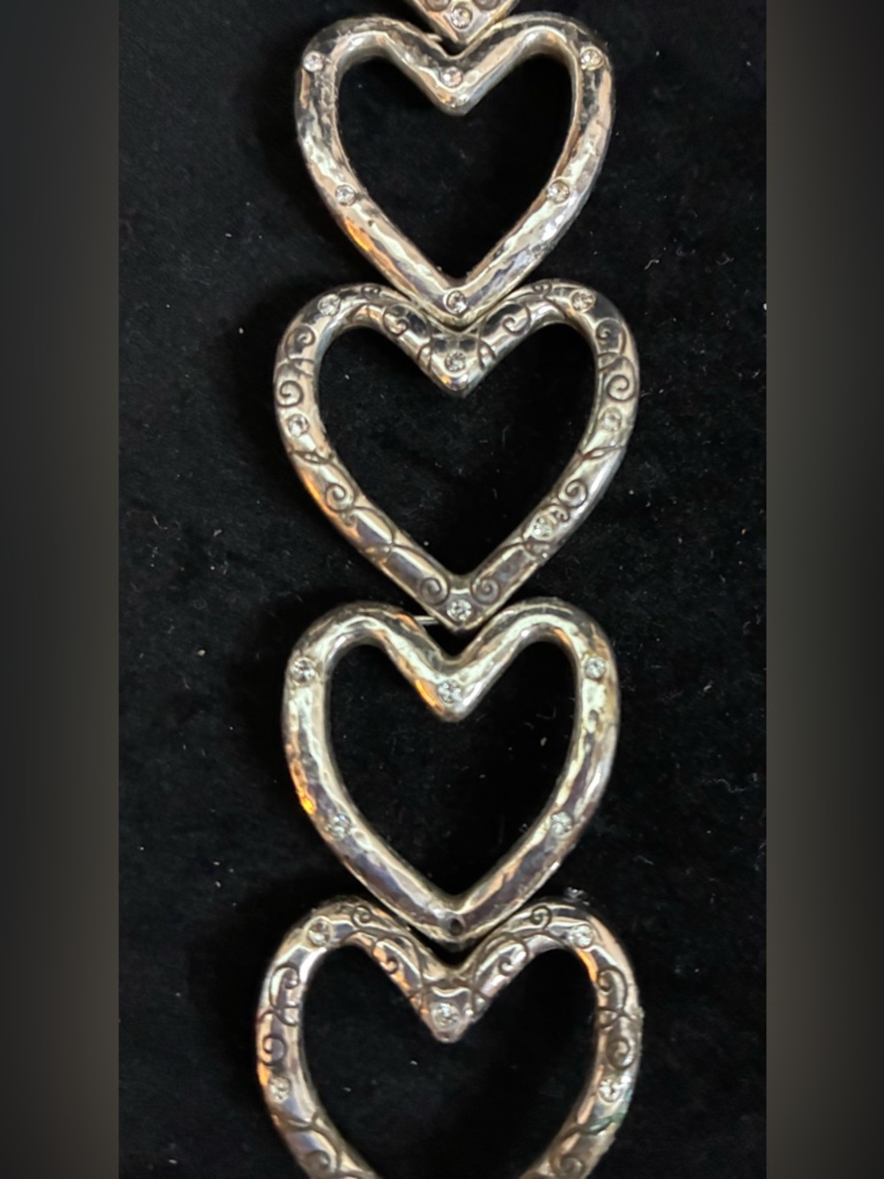 Brighton EUC Callie Love Heart Bracelet Antique silver tone - Picture 5 of 10